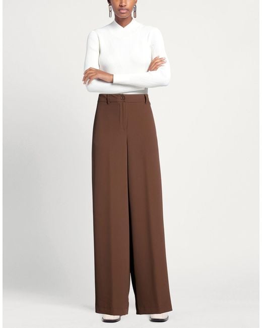 Please Brown Pants Polyester, Elastane