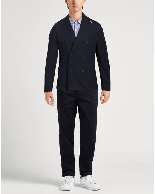 L.b.m. 1911 Blue Midnight Blazer Polyamide, Elastane for men