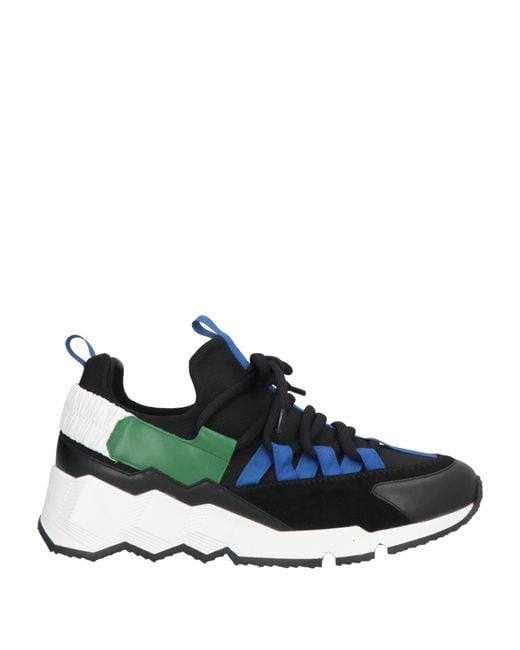 Pierre Hardy Green Sneakers Calfskin, Textile Fibers for men