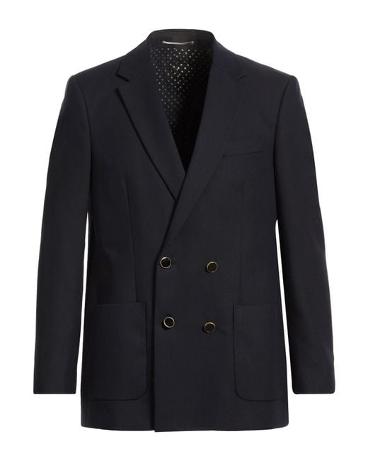 PT Torino Blue Midnight Blazer Virgin Wool, Mohair Wool for men
