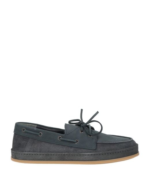 Hogan Blue Slate Loafers Leather for men