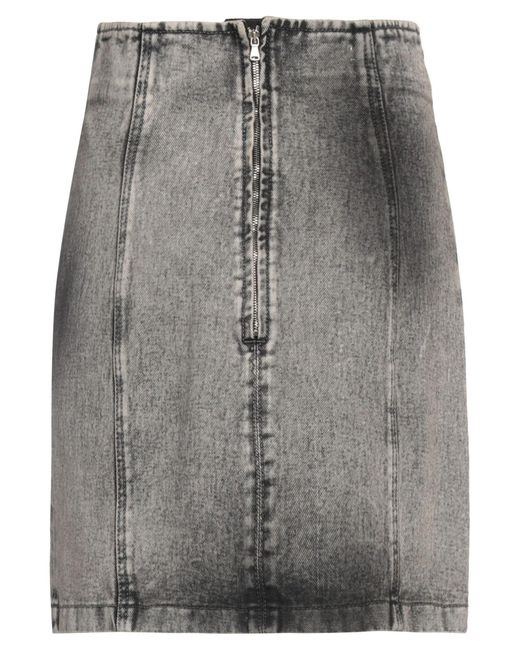 ALESSANDRO VIGILANTE Gray Mini Skirt Cotton