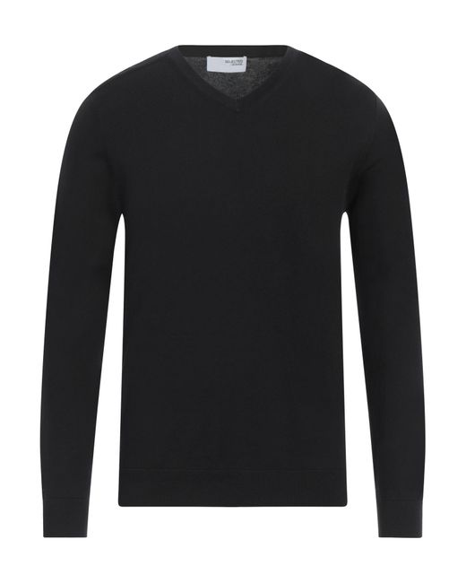 SELECTED Black Sweater Cotton for men