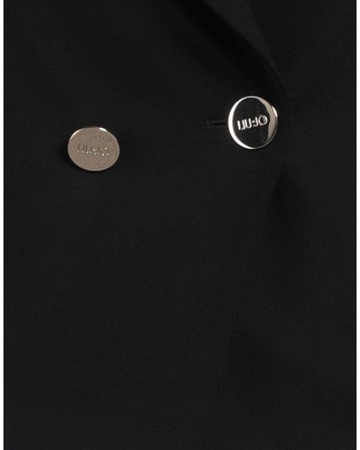 Liu Jo Black Blazer Viscose, Polyamide, Elastane