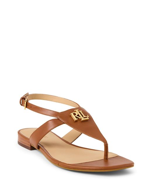 Ralph Lauren Brown Thong Sandal