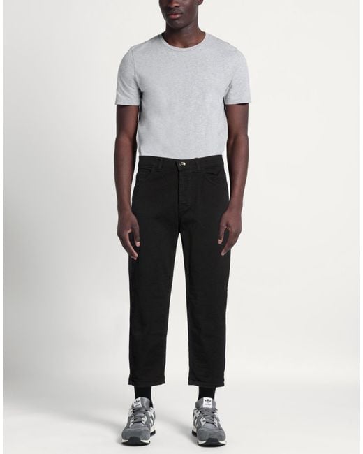 OVER/D Black Jeans Cotton, Elastane for men
