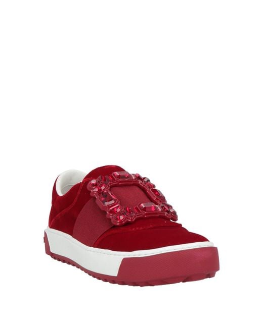 Roger Vivier Red Sneakers Textile Fibers