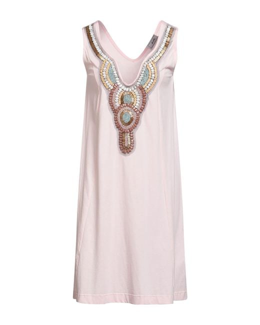 Jijil Pink Mini Dress Cotton