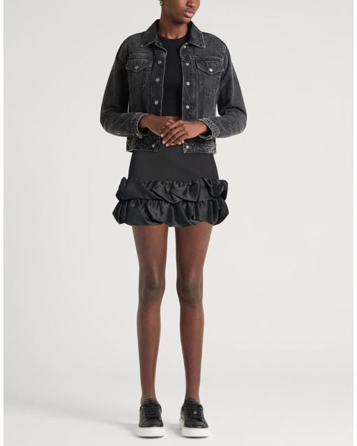 Sandro Black Mini Skirt Polyester
