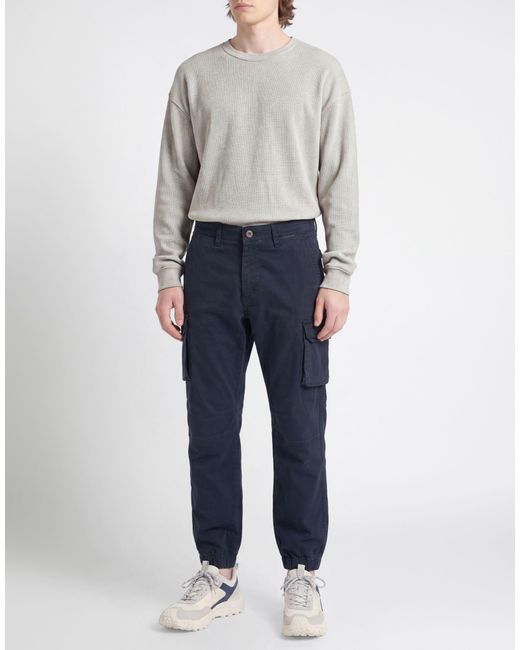 Gas Blue Pants Cotton, Elastane for men