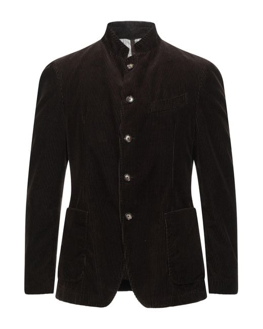Windsor. Black Dark Blazer Cotton for men