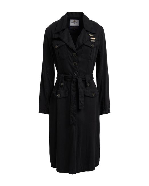 Aeronautica Militare Black Midi Dress Tencel
