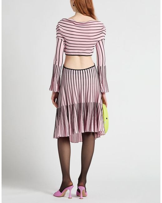 MSGM Purple Midi Dress Viscose