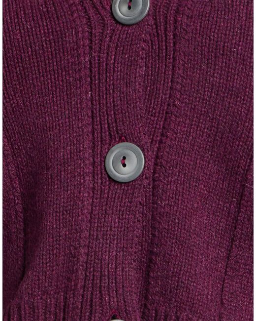 Alpha Studio Purple Cardigan Wool, Alpaca Wool, Polyamide