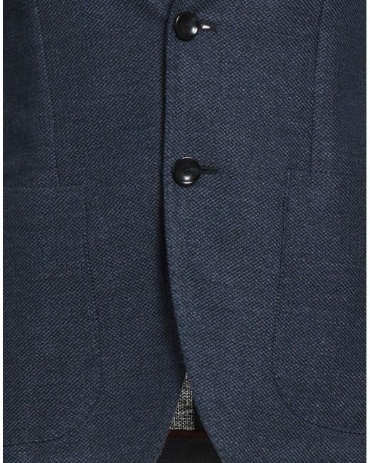Sartoria Latorre Blue Blazer Linen, Cotton for men