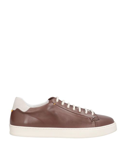 Doucal's Brown Sneakers Leather for men