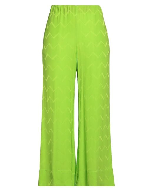 SEVENTY VENEZIA Green Lime Pants Viscose