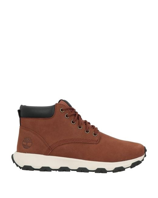 Timberland Brown Greenstride Ankle Boots Leather, Textile Fibers for men