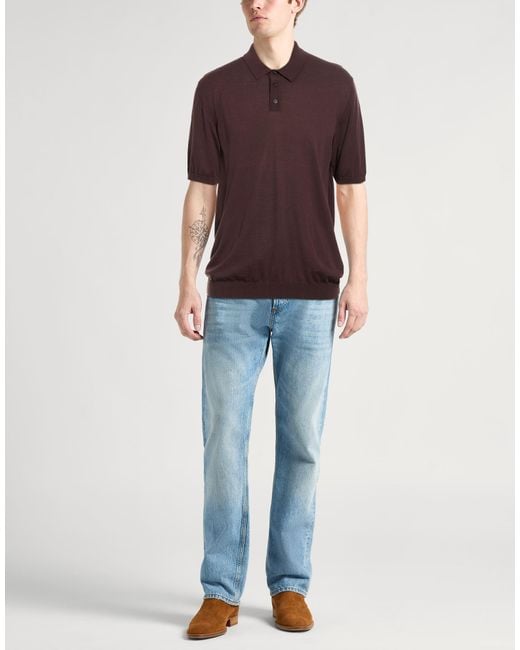 Polo di Roberto Collina in Brown da Uomo