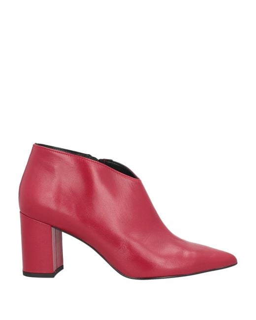 PAOLO MATTEI Pink Ankle Boots Leather