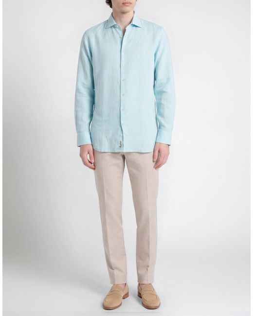 Camisa Stenstroms de hombre de color Blue