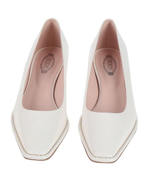 Tod's White Pumps