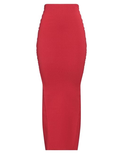 Rick Owens Red Maxi Skirt