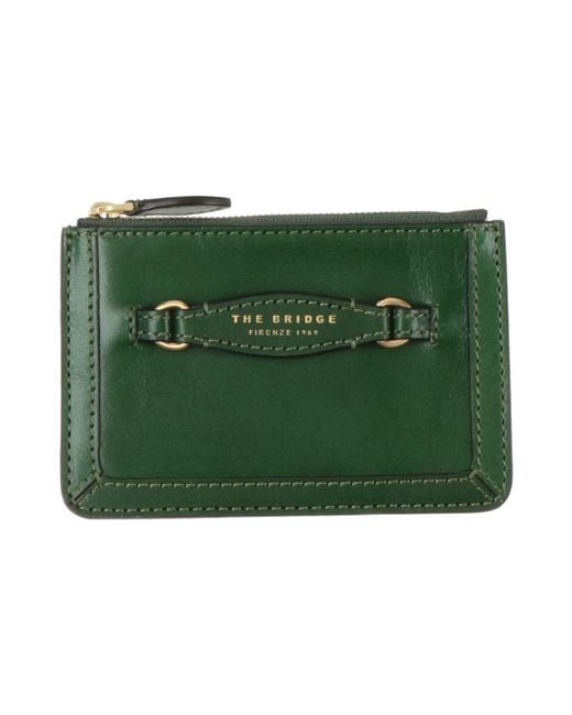 The Bridge Green Cardholder Cow Leather