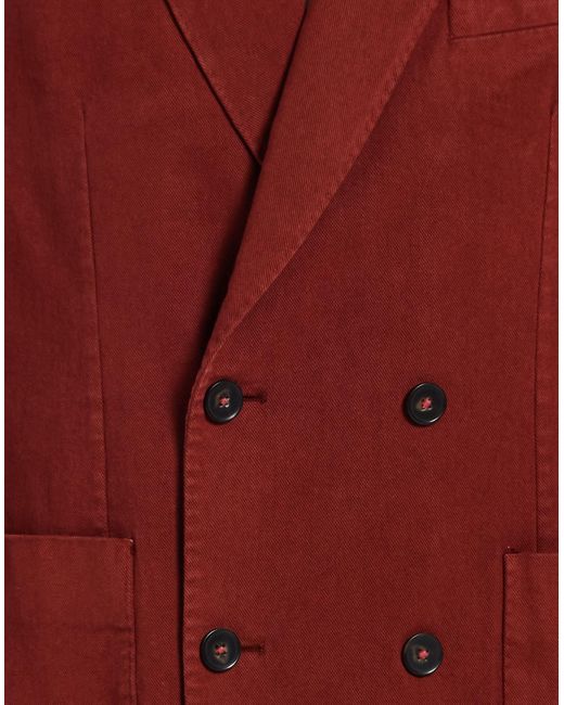 Officine Generale Red Blazer Cotton, Elastane for men