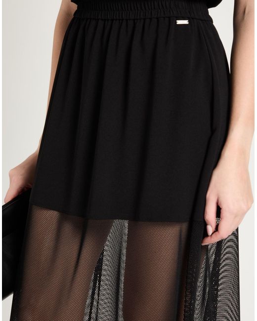 ARMANI EXCHANGE Black Midi Skirt Polyester