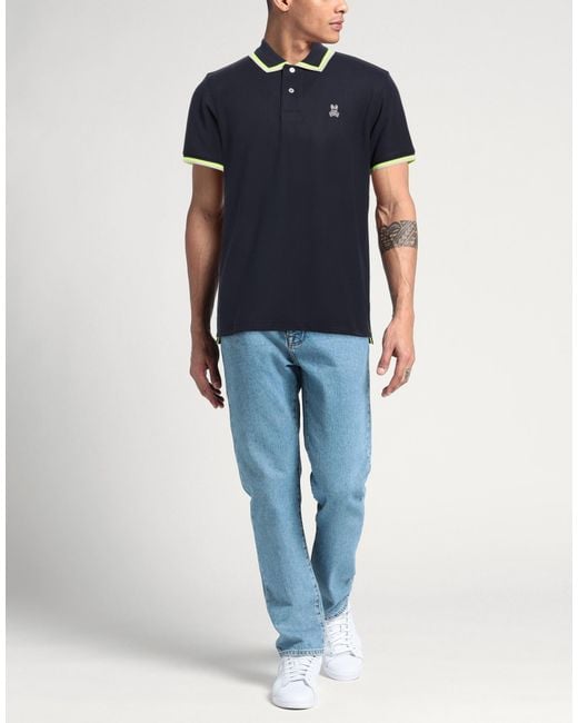 Psycho Bunny Blue Midnight Polo Shirt Pima Cotton for men