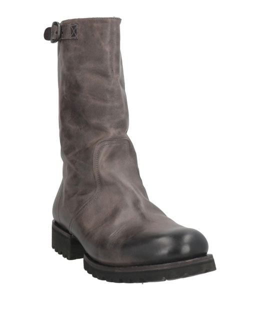 Ink Gray Ankle Boots Leather