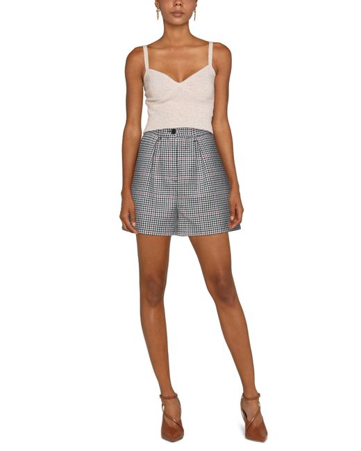 Maje Gray Dark Shorts & Bermuda Shorts Synthetic Fibers, Wool, Cotton