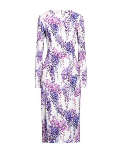 Dolce & Gabbana Purple Midi Dress
