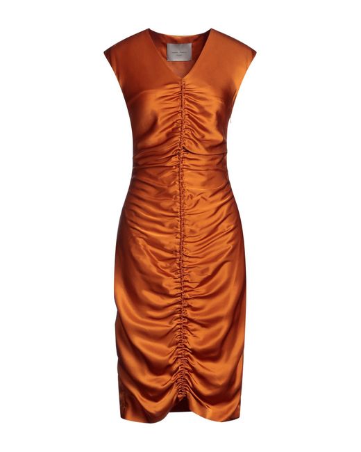 Frankie Morello Orange Midi Dress