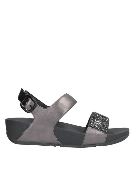 Fitflop Metallic Sandals Soft Leather, Textile Fibers
