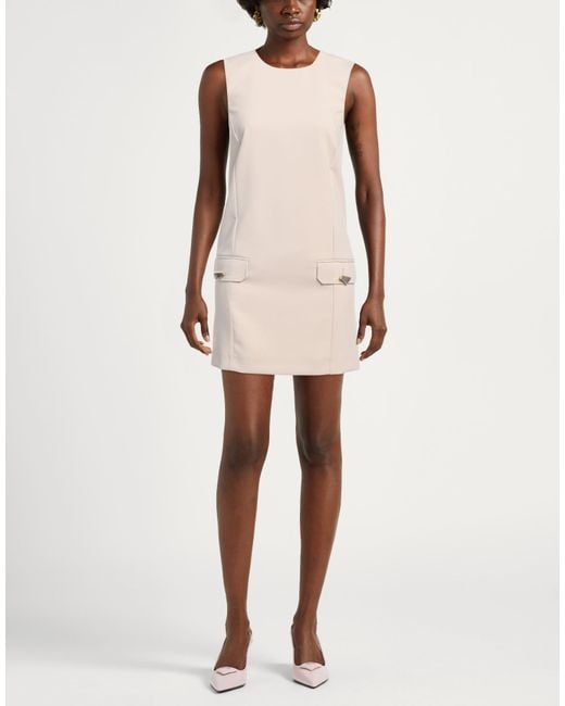 Pinko Natural Mini Dress Polyester, Viscose, Elastane