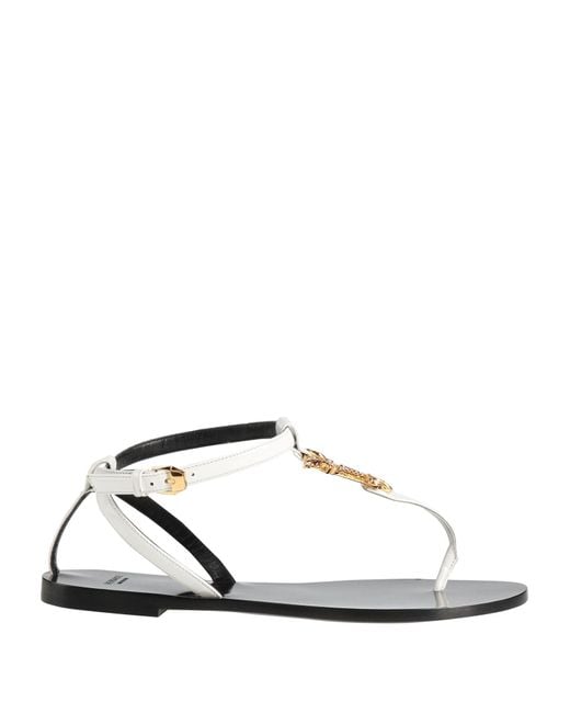 Versace White Thong Sandal