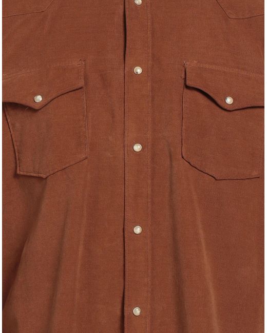 Tintoria Mattei 954 Brown Shirt Cotton, Elastane for men