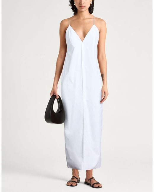 Khaite White Maxi Dress Cotton