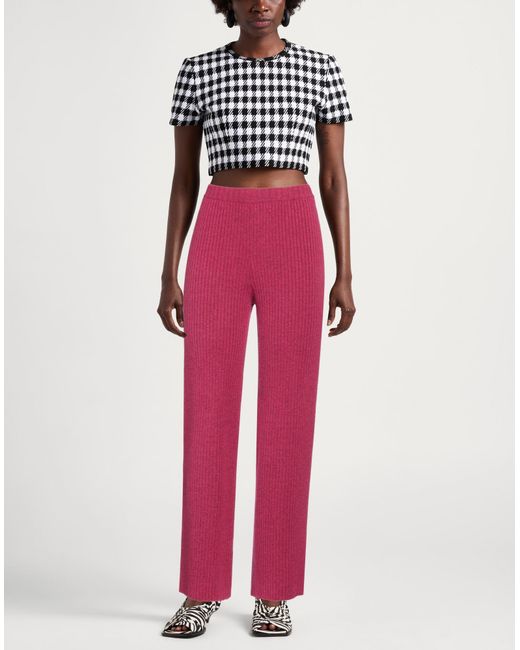 Kontatto Red Fuchsia Pants Acrylic, Polyamide, Wool, Elastane