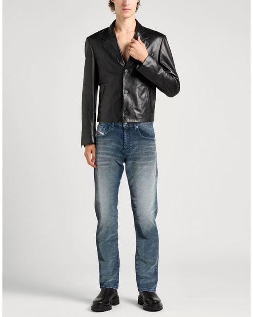 DIESEL Blue Pants Cotton, Polyester, Elastane for men