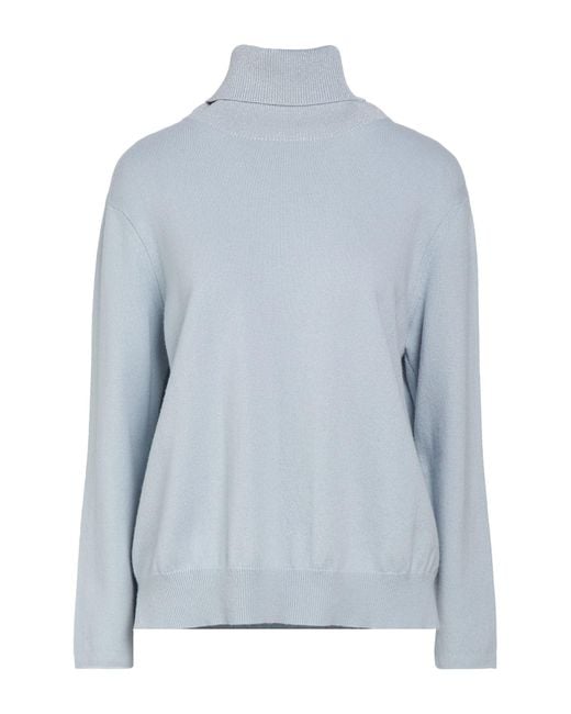 Fabiana Filippi Blue Sky Turtleneck Virgin Wool, Silk, Cashmere, Viscose, Polyester