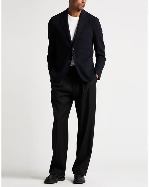 Lardini Black Blazer Wool, Cotton, Elastane for men