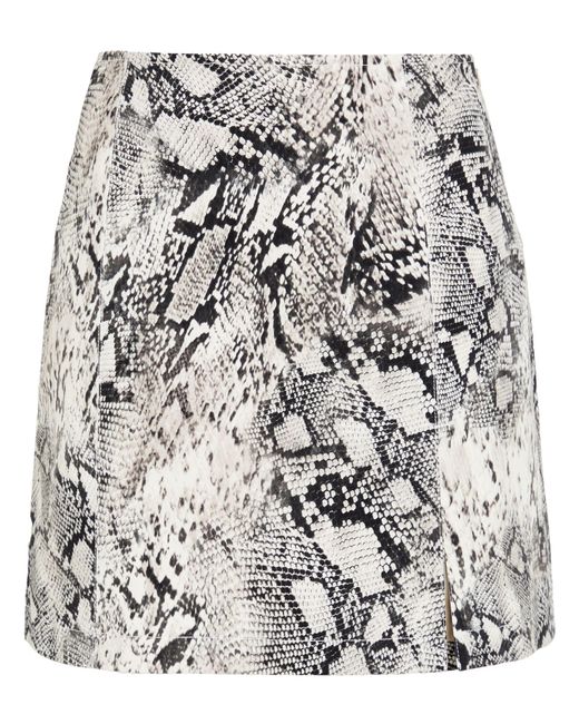 Clips More Gray Mini Skirt Cotton, Elastane