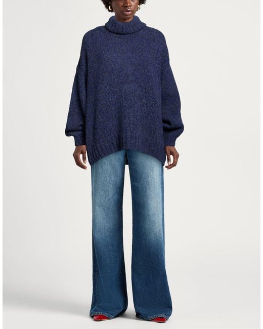 Gant Blue Turtleneck Wool, Alpaca Wool, Polyamide