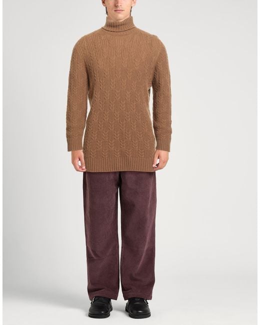 Drumohr Brown Turtleneck Lambswool for men