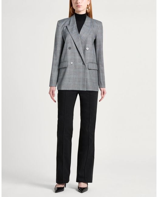 ViCOLO Gray Blazer Polyester, Viscose, Elastane