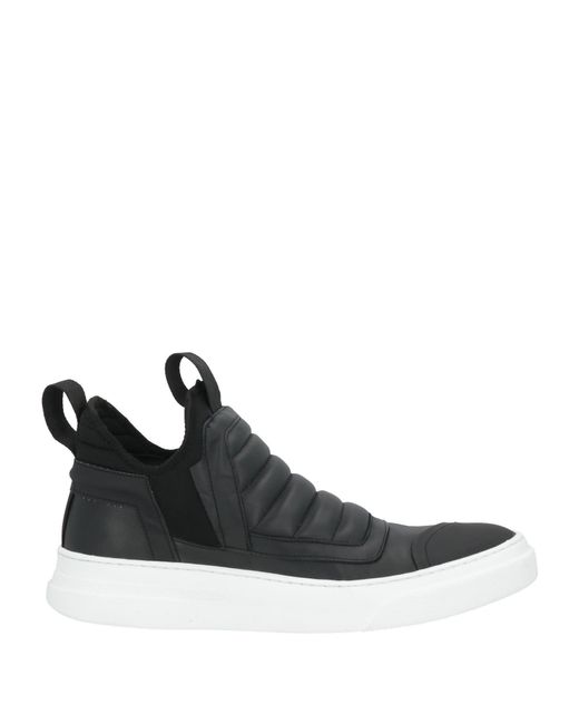 Bruno Bordese Black Sneakers Leather, Textile Fibers for men