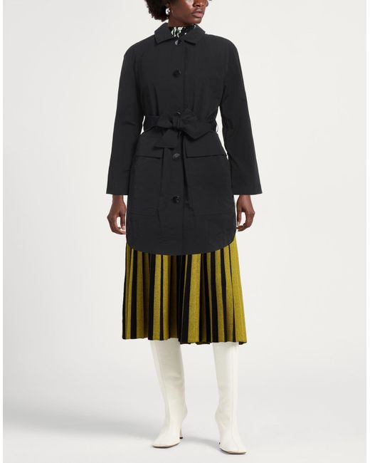 ARMANI EXCHANGE Black Overcoat & Trench Coat